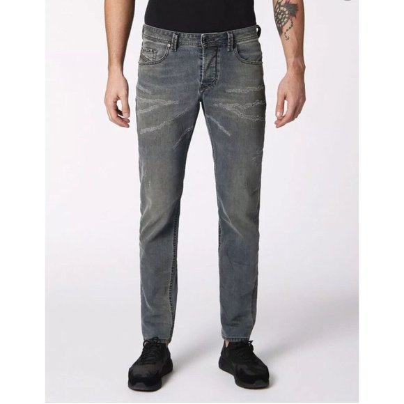 $348 Diesel D.N.A Larkee-Beex Regular Tapered Jeans 084TL Made In Italy Sz 30X32